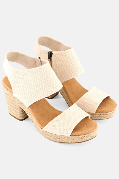 Toms Women Majorca Zipper Closure Sandals, Beige