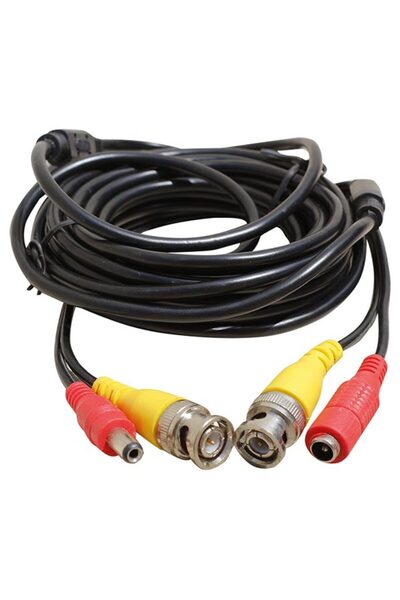 Powermaster PM-13816 BNC Video Ve Güç Kablosu 5 Metre Güvenlik Kamera Bağlantısı