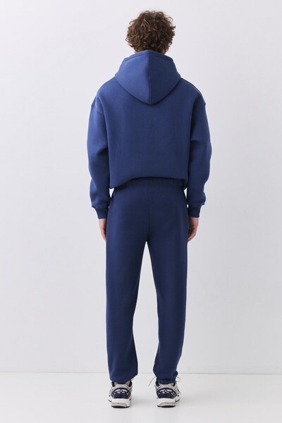 Trendiz Indigo Unisex Regular Fit Relaxed Fit Elastic Sweatpants - 2065