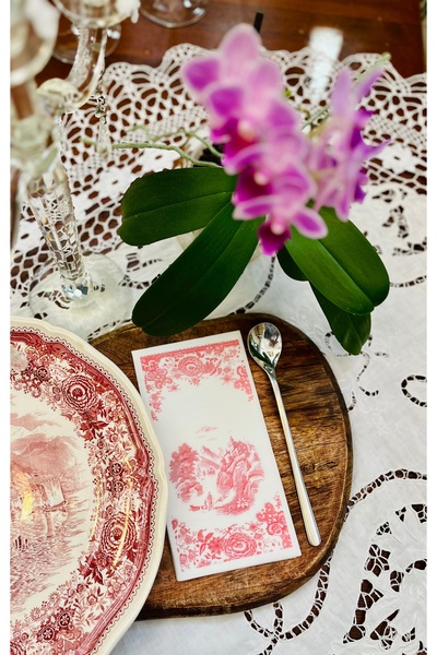 Antique Dream Pink Burgenland Garson Katlama Sunum Peçetesi 16lı