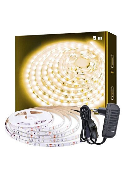 burul Sb-6501 5 Metre Şerit Led Işık Gün Işığı Aç Kapa Anahtarlı Adaptörlü Ta...
