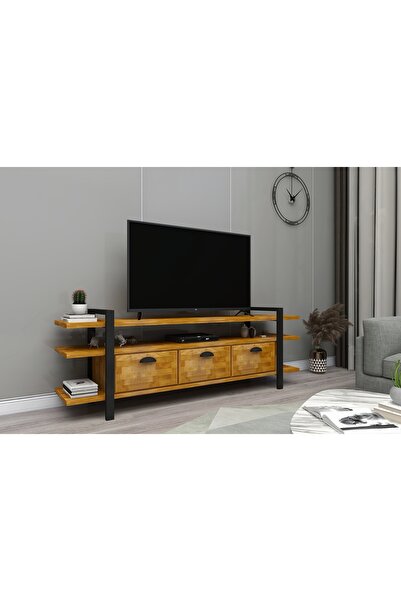 Vivense WOODFACE LUCCA DOĞAL AHŞAP TV SEHPASI, MEŞE