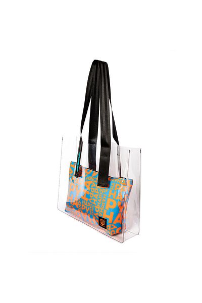 Biggdesign Moods Up Happy Transparent Shopping And Beach Bag