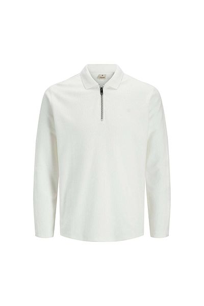 Jack & Jones Ανδρικό λευκό φούτερ Blutyrell Henley (12276690-CD)