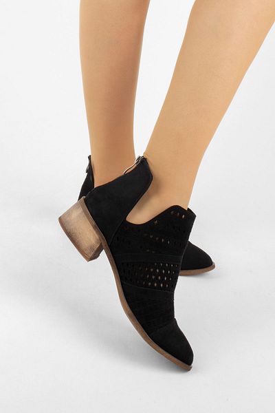 Lal Shoes & Bags Gwen Black Women's Summer Boots - Perforated, -S Model
