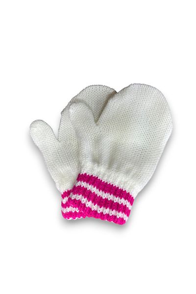 FORMO White Striped Baby Winter Gloves