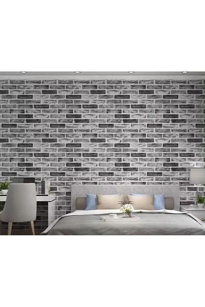 Renkli Duvarlar 70x70cm 1 buc. adeziv decorativ cărămidă model gri TV spate sufragerie birou panou tapet NW169