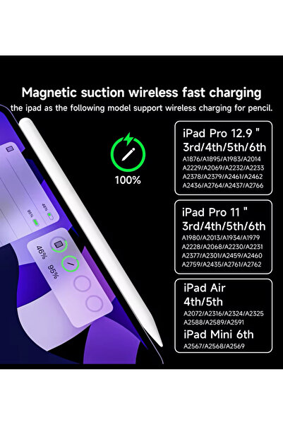 charmerprincesses İPAD UYUMLU  PENCİL 2 NESİL KALEM MANYETİK ŞARJLI