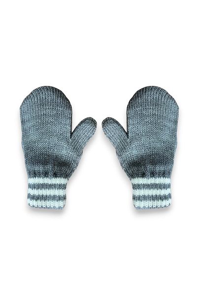 FORMO Gray Striped Baby Winter Gloves