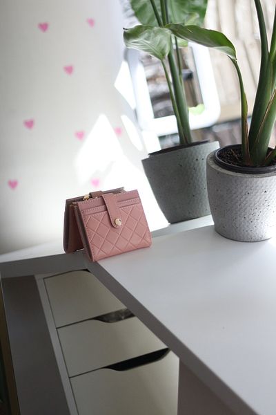 Moom Bag Γυναικείο Πορτοφόλι Μίνι Θήκη Κάρτας σε Πούδρα Τετράγωνο Διαμάντι