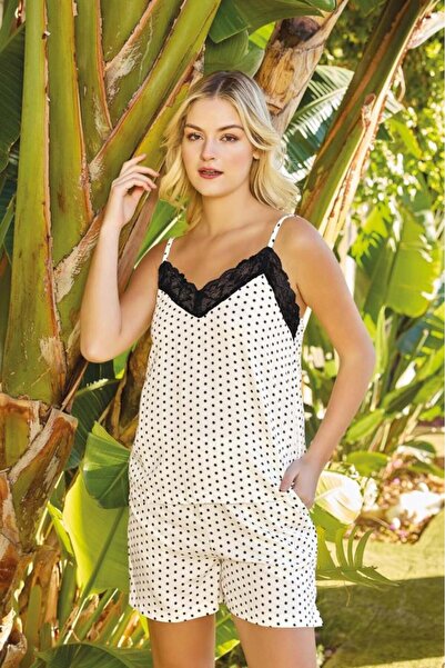 ARMİLLİA DİMODA Aydoğan ženske bijele šarene 100% Viskoza kratke hlače pidžam...