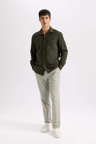 DeFacto New Season Regular Fit Regular Cut Summer Straight Leg Chino Canvas Trousers