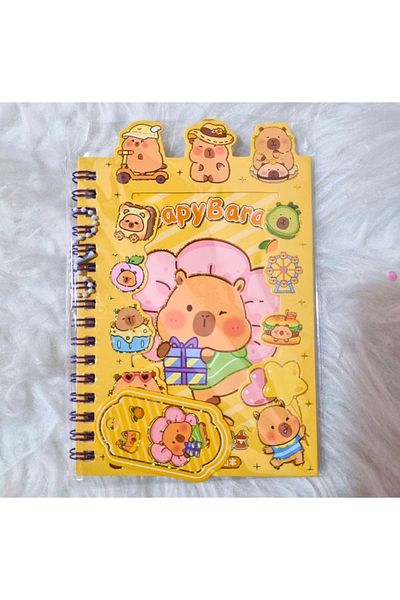 Kawai 16 Sheets Capybara Capibara Sticker, Waterproof and Opaque 300 Pieces