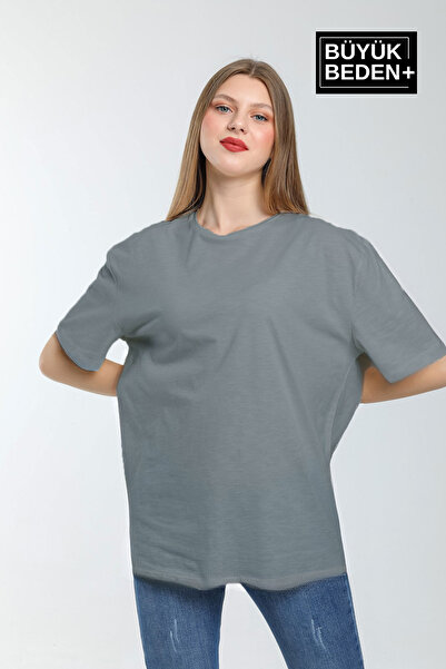 Superlife Women's Plus Size Crew Neck T-Shirt Spr25Btsk10