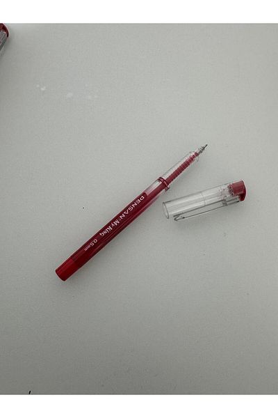 Pensan 0.5 mm Red My-King Gel Pen Metal Clip 3 Pcs