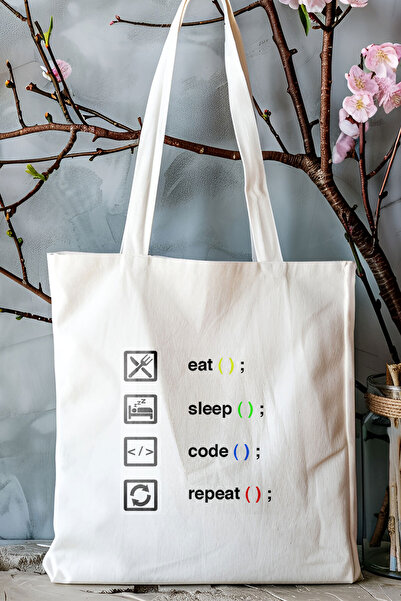 qoeuyl boutique Програміст Хам Бедж Хамчалі проти льодовикового фронту 100% бавовняна сумка з принтом