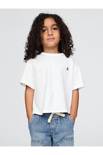 GAP Erkek Bebek Kırık Beyaz Oversize T-Shirt