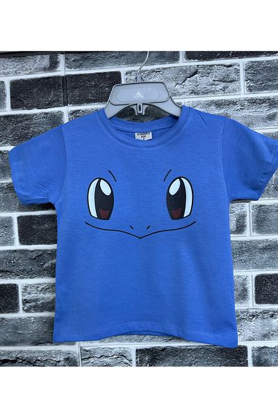Efendioğlu Design Tricou pentru copii cu imprimeu albastru squirtle face