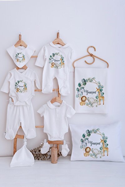 Lilabio Bebe Yaka İsme Özel Delux 12li Hastane Çıkışı Safari