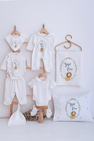 Lilabio Bebe Yaka İsme Özel Delux 12li Hastane Çıkışı Aslan