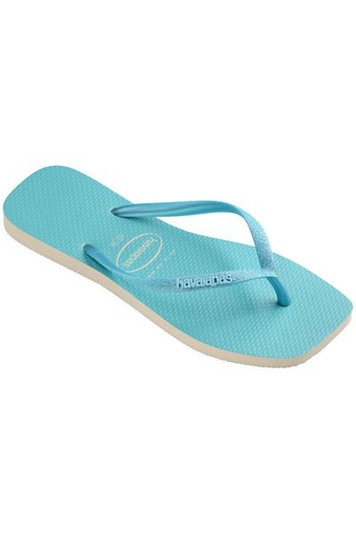 Havaianas Square Glitter Neon Blue Women's Slippers