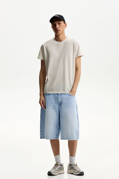 Bershka Baggy denim Bermuda shorts