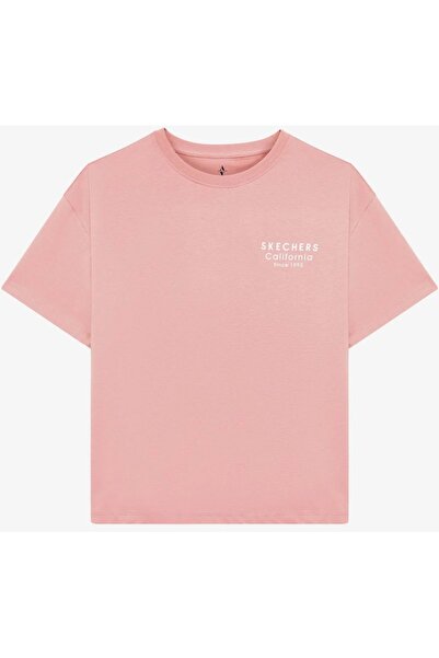 SKECHERS W Loose Fit Graphic Tee T-Shirt S2510134 Kadın Tişört PEMBE