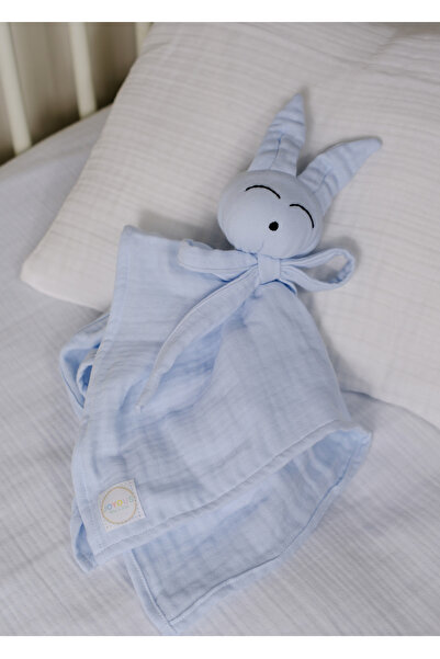 Joyous Mom Kids Müslin Bebek Uyku Arkadaşı 4 Katlı Tavşan Organik Oyuncak Uyk...