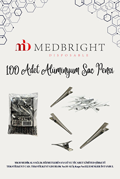 MEDBRIGHT 100 قطعة من مشبك الشعر المصنوع من الألومنيوم - جودة عالية ومتينة وأنيقة!"