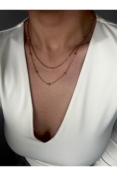 Hoop jewelery ÇELİK MİNİMAL İKİLİ KOLYE