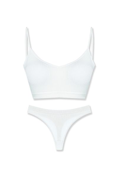 HNX Βαμβακερό λεπτό λουράκι Bustier και στρινγκ εσώρουχα Αθλητικό εσώρουχο