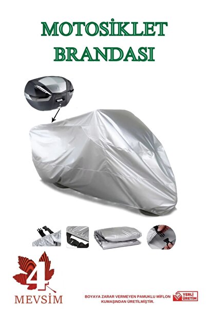 AutoEN Gri Arka Çanta Yamaha XVS 650 Drag Star  Motosiklet Branda