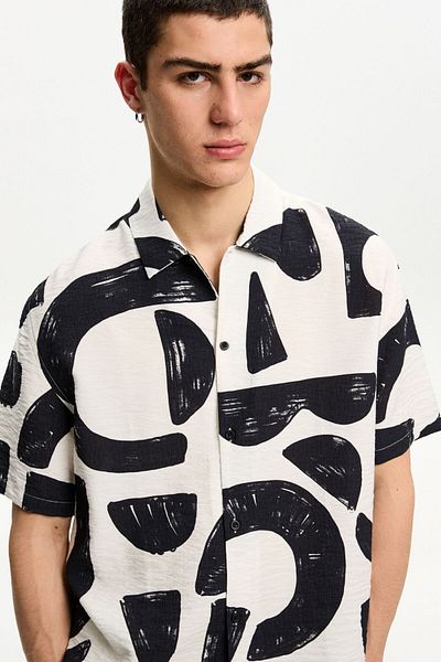 Bershka Printed short sleeve shirt