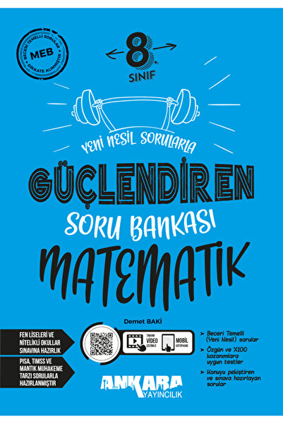 Ankara Yayıncılık Ankara Yayıncılık8. Sınıf 2025 Matematik Güçlendiren Soru B...