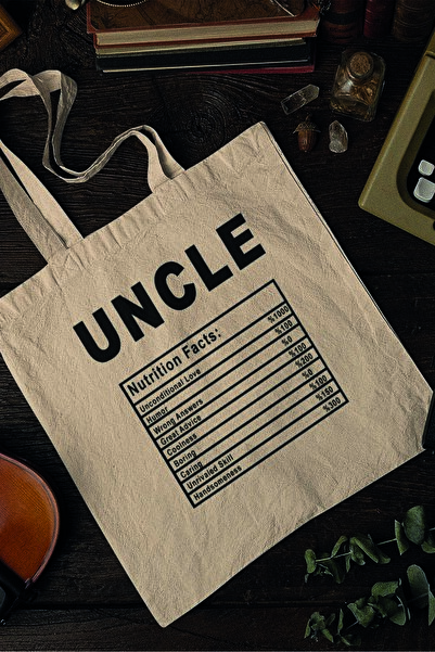 qoeuyl boutique حقيبة Uncle Nutrition Facts Uncle هدية مطبوعة 100% من القماش ...