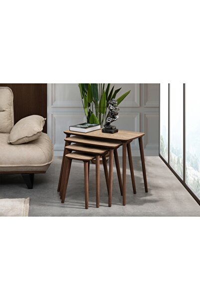 Vivense LUCİ ZİGON SEHPA, DÖRTLÜ, MEŞE