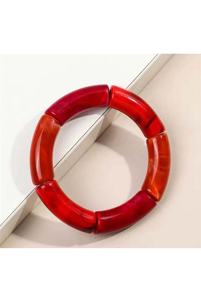 Pelin Aksesuar Dark Orange Elastic Bracelet