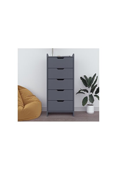 Vivense LODOS ŞİFONYER, ANTRASİT, 5 ÇEKMECELİ