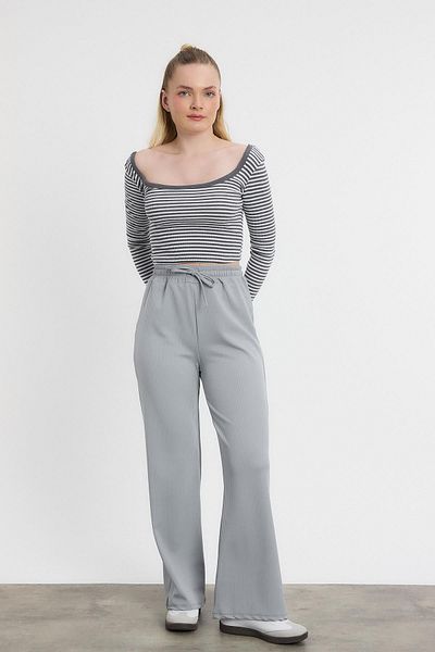 Rays 2111 Model Gray Elastic Waist Trousers