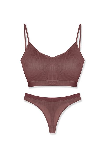 HNX Βαμβακερό λεπτό λουράκι Bustier και στρινγκ εσώρουχα Αθλητικό εσώρουχο