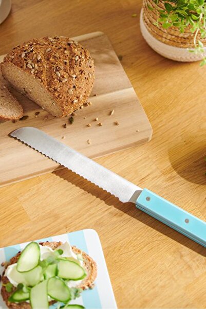 Tchibo سكين مطبخ من الفولاذ المقاوم للصدأ، فيروزي