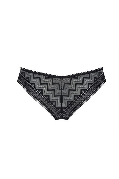 Magic Form 548 Chiloți obișnuiți din dantelă în zig-zag - negru