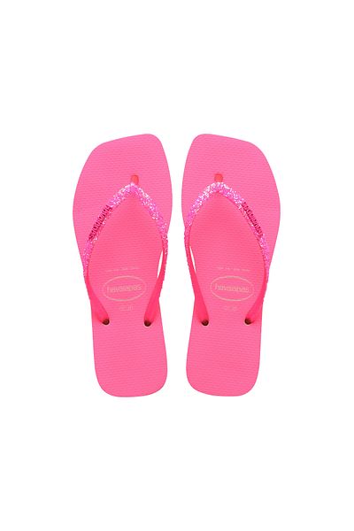 Havaianas Square Glitter Neon Pink Women's Slippers