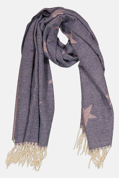 Max Studio Women Allover Print Scarves 180 x 75 cm, Mauve Combo