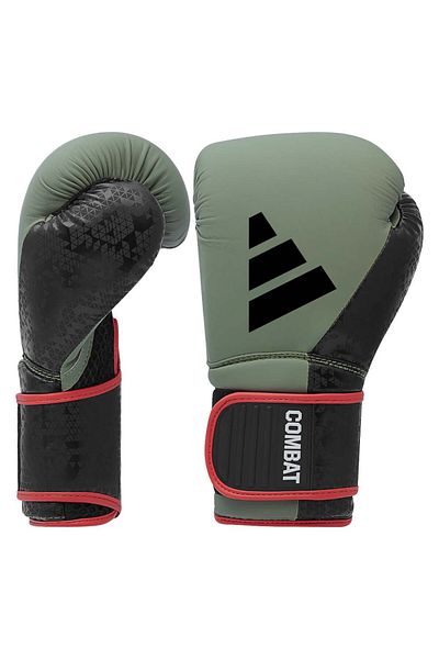 adidas Adic50Tg Combat 50 Boxing Gloves Khaki Matte Artificial Leather Kick Boxing Gloves