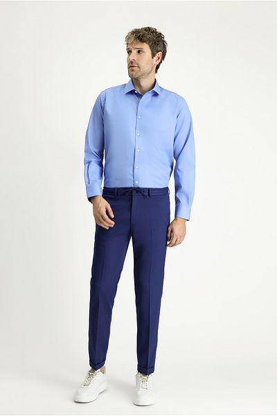Kiğılı Non Iron Satin - Cămașă clasică din bumbac cu mânecă lungă