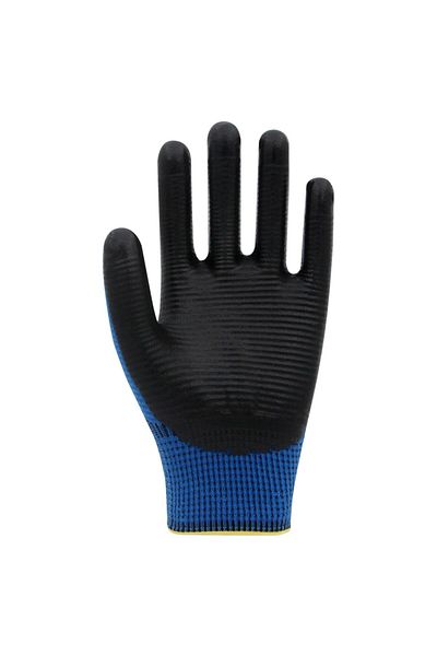 Beybi Pn5 Zebra Polyester Knitted Nitrile Gloves 10/XL Blue Black