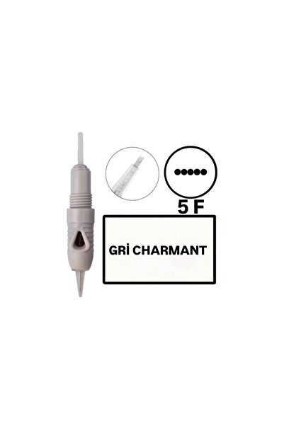 20 Adet ( Gri Charmant - F5) Kalıcı Makyaj Cihazı Değiştirilebilir Kartuş Uç ( İğne )