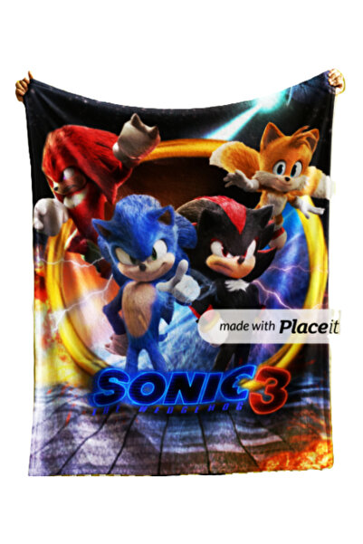 Elmas Dizayn بطانية أطفال بطانية أريكة تلفزيون مقاومة للبقع ومضادة للبكتيريا ومضادة للحساسية سونيك