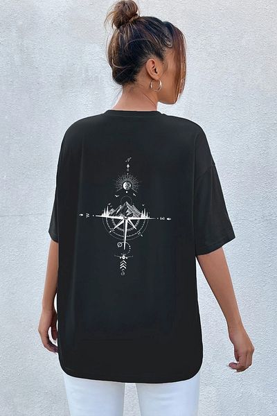 uyguntarz Μπλουζάκι Unisex με τυπωμένο σχέδιο που δείχνει τη διαδρομή